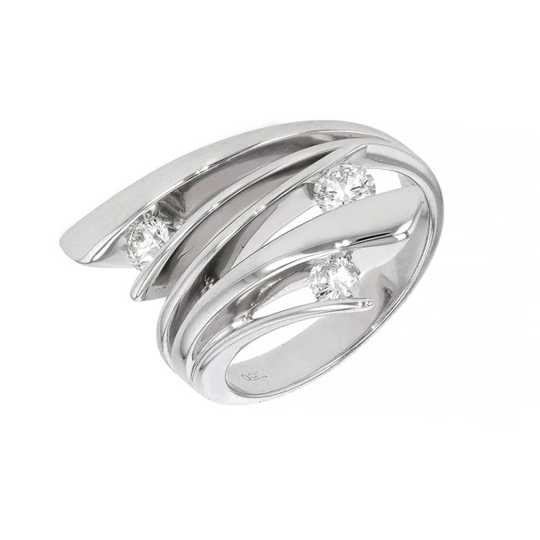 Bague diamants 0.42 carat or blanc 9.37g Comme neuf -  reconditionné disponible sur Gemme Les Bijoux